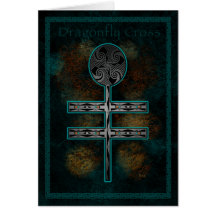 Dragonfly Cross Greeting Card