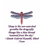 Dragonfly, Dante Gabriel Rossetti Quote t-shirts