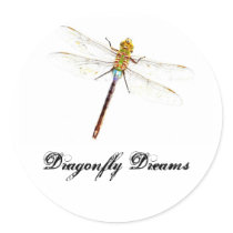 Dragonfly Dreams Round Sticker