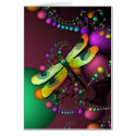 Dragonfly Fractals Card (Mardigras)