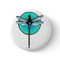 Dragonfly in Turquoise Circle
