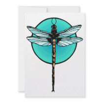 Dragonfly in Turquoise Circle