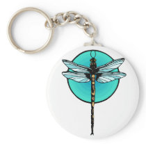 Dragonfly in Turquoise Circle