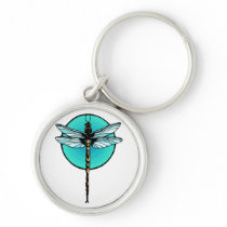 Dragonfly in Turquoise Circle