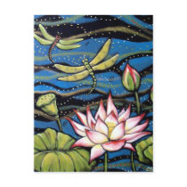DRAGONFLY LOTUS POST CARD