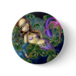 "Dragonfly Mermaid" Button