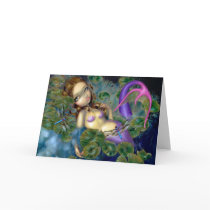 "Dragonfly Mermaid" Greeting Card