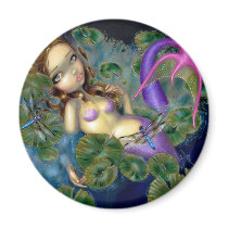 "Dragonfly Mermaid" Magnet