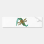 DragonFly on Grass Bumper Sticker