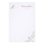 Dragonfly Personal Note Paper Custom Stationery