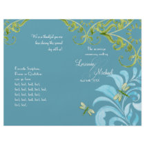 Dragonfly Swirls - Formal Wedding Program