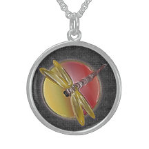 Dragonfly Symbol Sterling Necklace