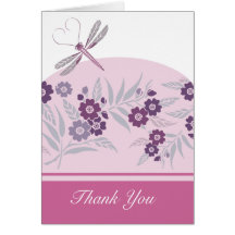 Dragonfly Thank You Note Card