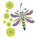 Dragonfly with Flowers Long Sleeve t-shirts