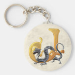 Dragonlore Initial J Keychain