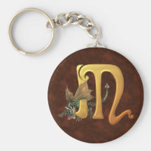 Dragonlore Initial M Keychain