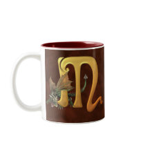 Dragonlore Initial M Coffee Mugs