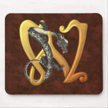 Dragonlore Initial W Mousepad