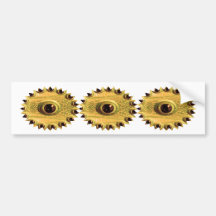 DRAGON's Eye - Golden Chinese Art Bumper Stickers