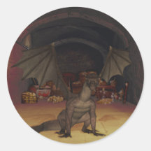 Dragons Hoard Round Sticker