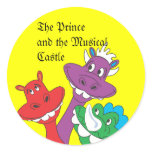 DRAGONS, The Prince and the Musical Castle Round Sticker
