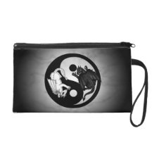 dragons ying yang bagettes bag wristlet purses