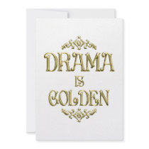 DRAMA is Golden Personalized Invitations