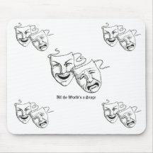 drama masks mouse mouse mat