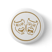Drama Masks (White & Gold)