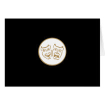 Drama Masks (White & Gold)
