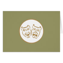 Drama Masks (White & Gold)
