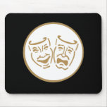 Drama Masks (White & Gold)