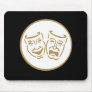 Drama Masks (White & Gold)