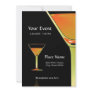 Dramatic Gold Martini Cocktails Invitation