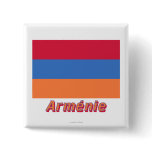 Drapeau Arménie avec le nom en français Pins
