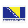 Drapeau Bosnie-Herzégovine avec le nom en français Postcard
