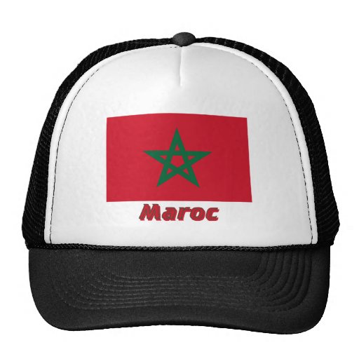 Drapeau Maroc avec le nom en français Mesh Hat