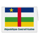 Drapeau République centrafricaine nom en français cards