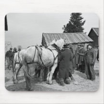 Draught   Horse Auction, 1930s Mousemats
