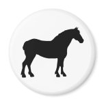 Draught   Horse (black) magnets