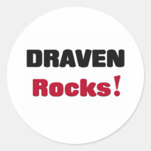 Draven Rocks Round Sticker
