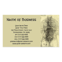 Drawing of a Woman's Torso by Leonardo da Vinci Business Card Template