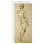 Drawing of Michelangelo's David by Raphael rack cards