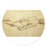 Drawing of Michelangelo's David by Raphael stickers
