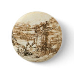 Drawings by Leonardo da Vinci Pinback Button