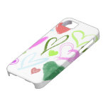 Drawn Love Romance Hearts Red Blue Pink Green iPhone 5 Cover