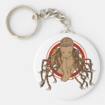 Dreadlock Girl Keychain