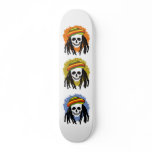 Dreadlock skull skateboards