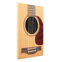 Dreadnought Acoustic six string Guitar Stretched Canvas Print