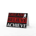 Dream Believe Achieve Soccer Greeting Card